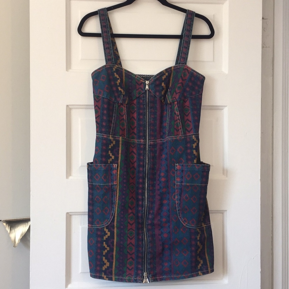 Marc by Marc Jacobs printed denim zipper dress
